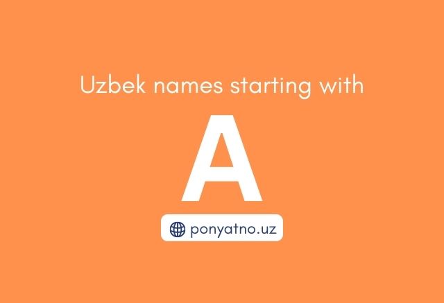 Photo Uzbek names with A