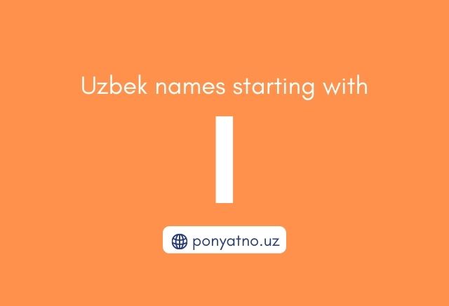 Photo Uzbek names with I