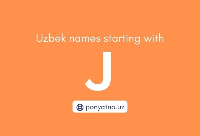 Photo Uzbek names with J