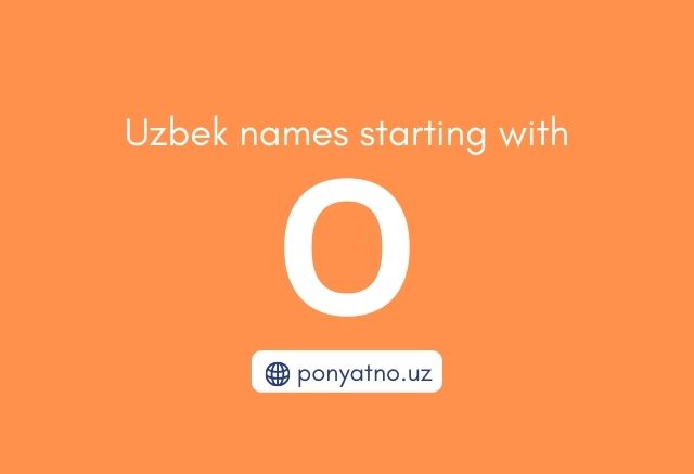 Photo Uzbek names with O