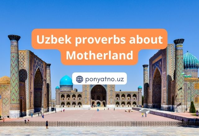 Photo uzbek proverbs Motherland